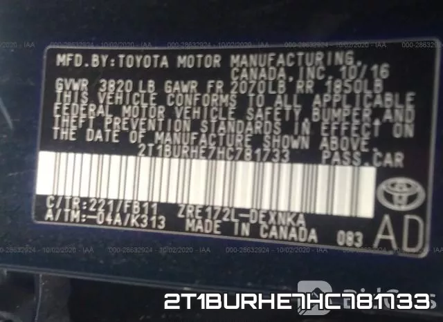 2T1BURHE7HC781733 фото 10