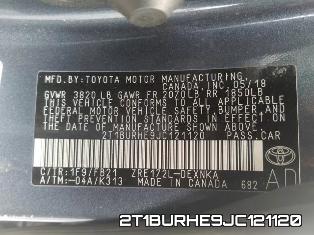 2T1BURHE9JC121120 фото 2