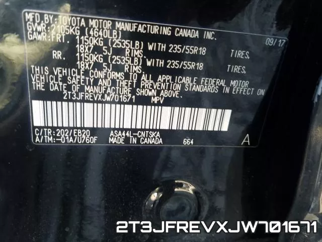 2T3JFREVXJW701671 фото 2
