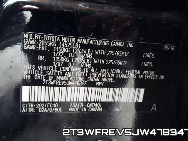 2T3WFREV5JW478347 фото 2