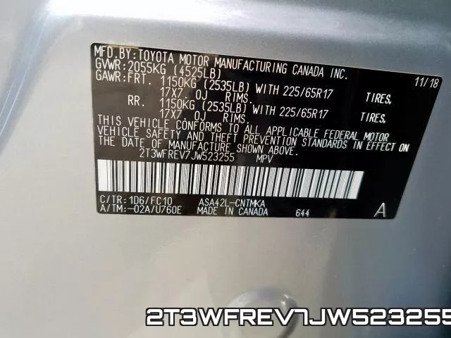 2T3WFREV7JW523255 фото 2