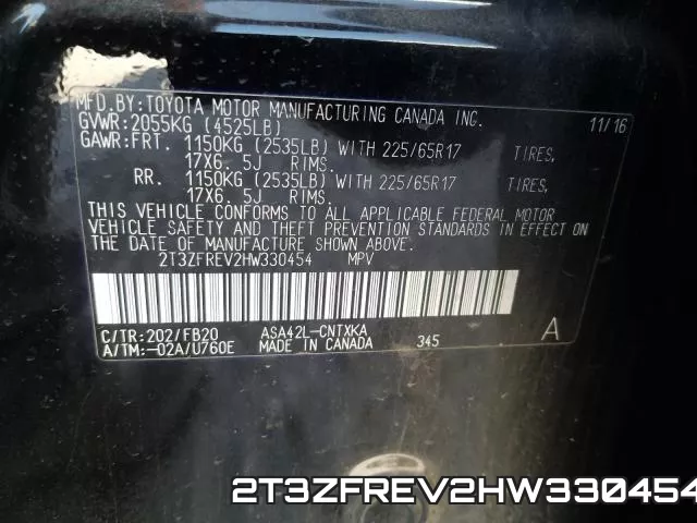 2T3ZFREV2HW330454 фото 2
