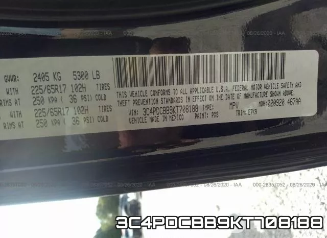 3C4PDCBB9KT708188 фото 10