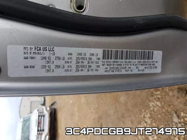 3C4PDCGB9JT274975 фото 2