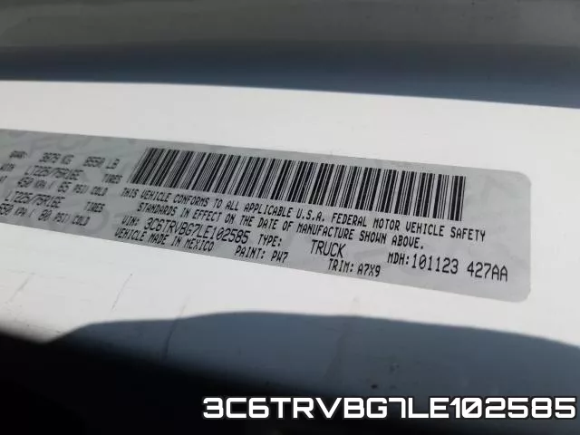 3C6TRVBG7LE102585 фото 2