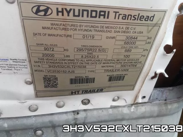 3H3V532CXLT215038 фото 2