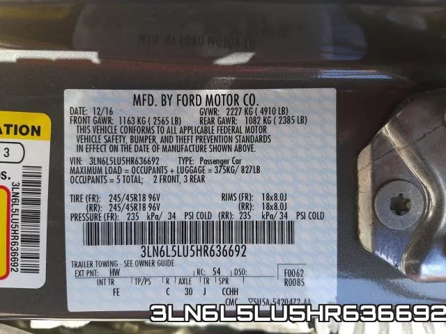 3LN6L5LU5HR636692 фото 2