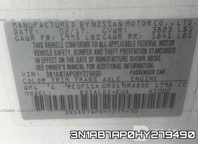 3N1AB7AP0HY279490 фото 10