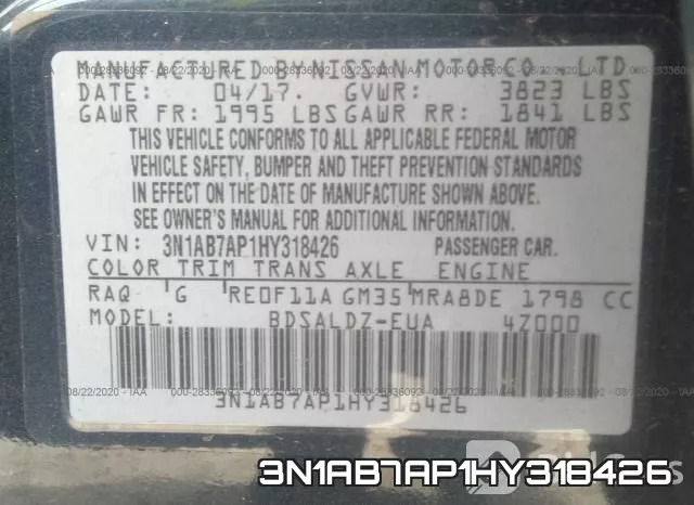 3N1AB7AP1HY318426 фото 10