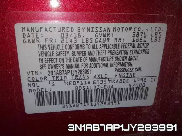 3N1AB7AP1JY283991 фото 2