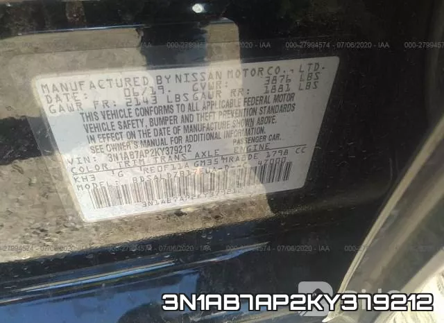 3N1AB7AP2KY379212 фото 10