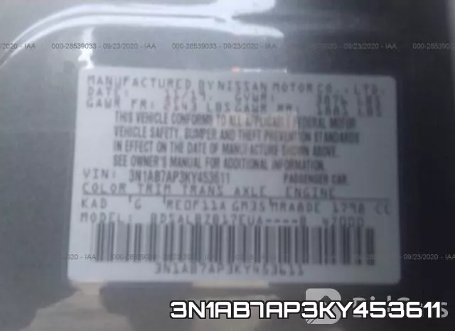 3N1AB7AP3KY453611 фото 9