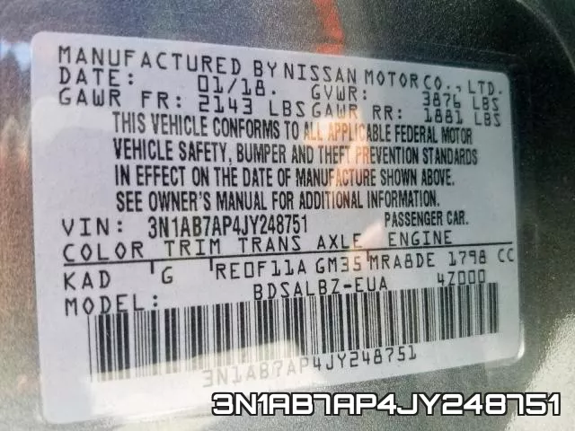 3N1AB7AP4JY248751 фото 2