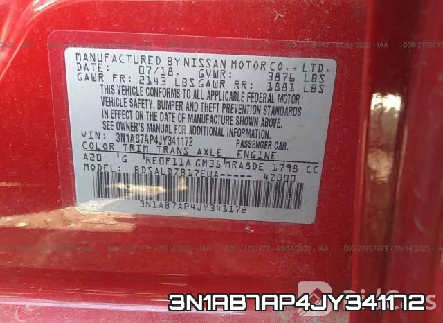 3N1AB7AP4JY341172 фото 10