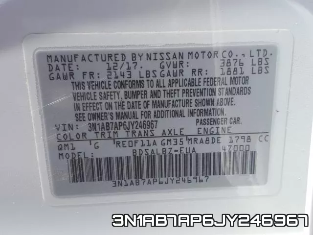 3N1AB7AP6JY246967 фото 2