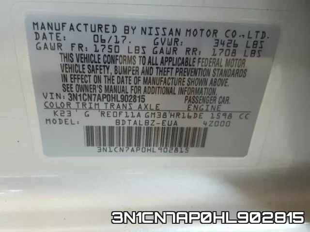 3N1CN7AP0HL902815 фото 2