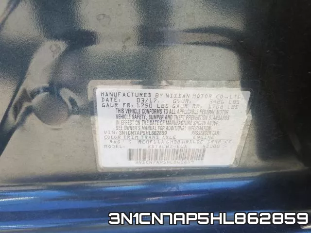 3N1CN7AP5HL862859 фото 2