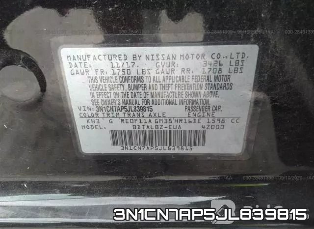 3N1CN7AP5JL839815 фото 10