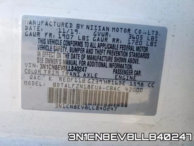 3N1CN8EV8LL840247 фото 2