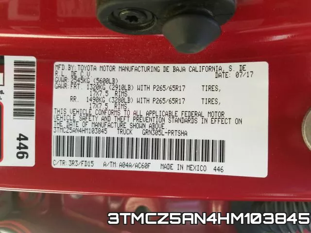 3TMCZ5AN4HM103845 фото 2