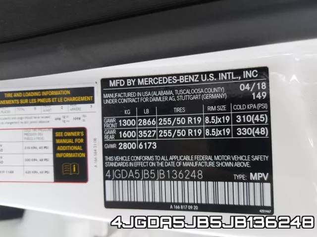 4JGDA5JB5JB136248 фото 2