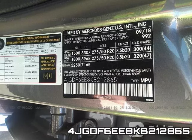 4JGDF6EE8KB212865 фото 10