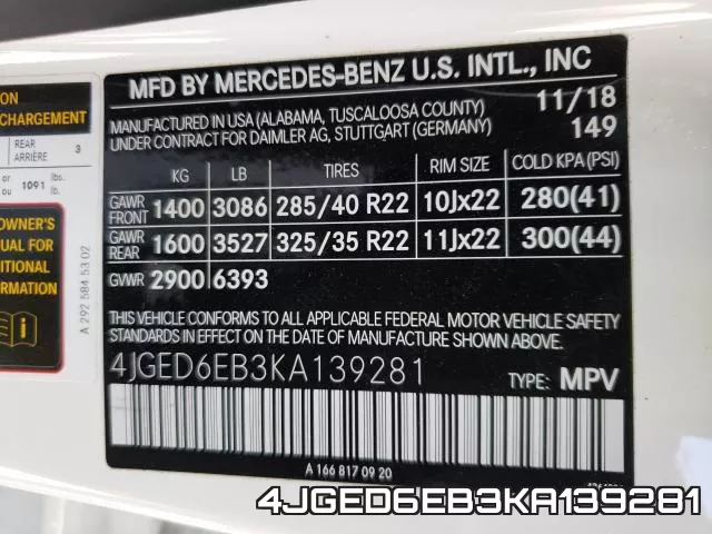 4JGED6EB3KA139281 фото 2