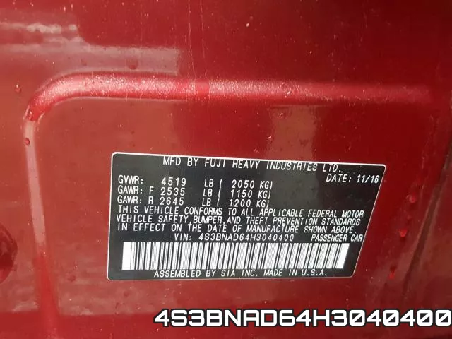 4S3BNAD64H3040400 фото 2