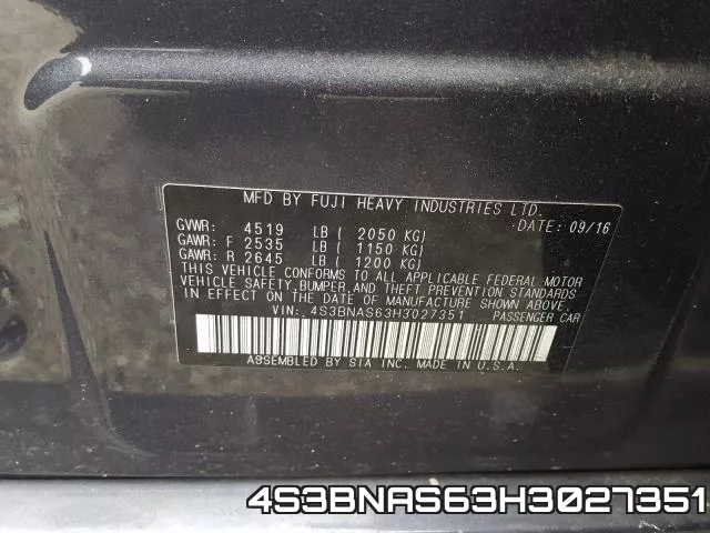 4S3BNAS63H3027351 фото 2