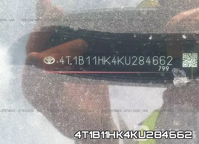 4T1B11HK4KU284662 фото 10
