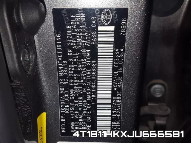 4T1B11HKXJU666581 фото 2