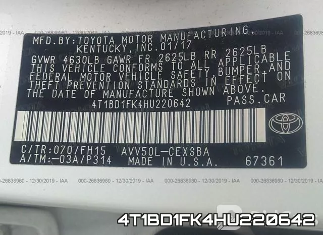 4T1BD1FK4HU220642 фото 10