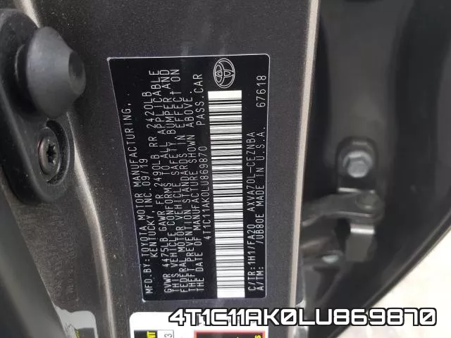 4T1C11AK0LU869870 фото 2