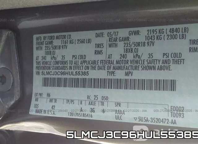 5LMCJ3C96HUL55385 фото 10