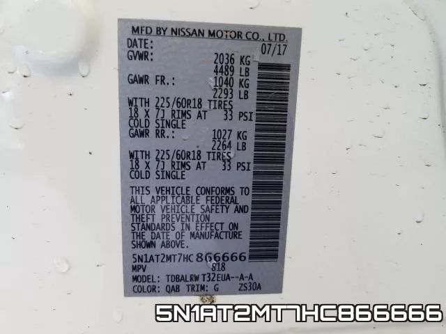 5N1AT2MT7HC866666 фото 2
