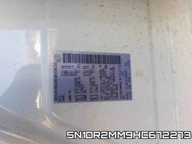 5N1DR2MM9HC672273 фото 2