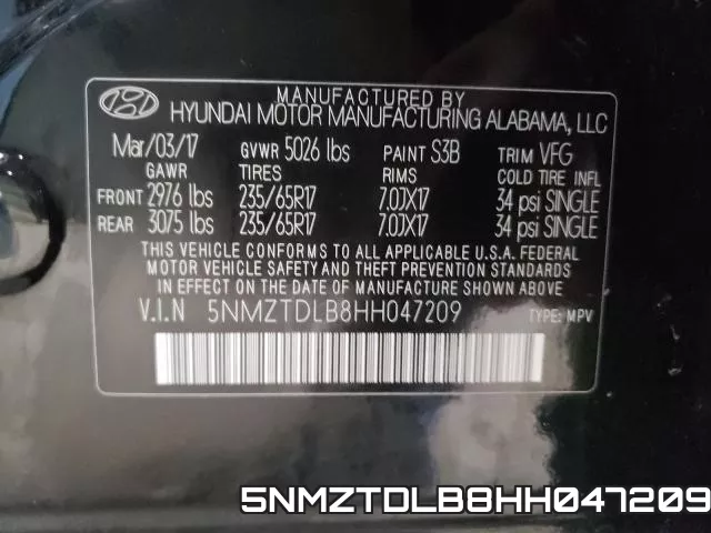 5NMZTDLB8HH047209 фото 2