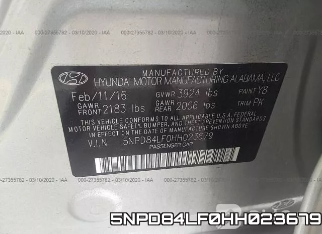 5NPD84LF0HH023679 фото 10