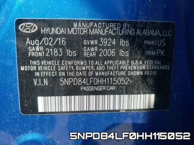 5NPD84LF0HH115052 фото 2
