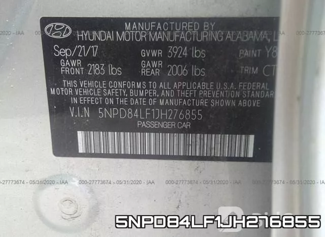 5NPD84LF1JH276855 фото 10