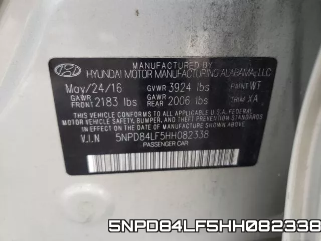 5NPD84LF5HH082338 фото 2