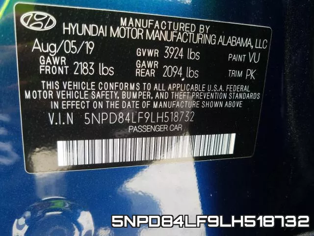 5NPD84LF9LH518732 фото 2