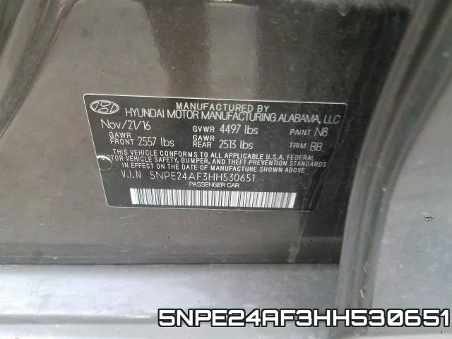 5NPE24AF3HH530651 фото 2