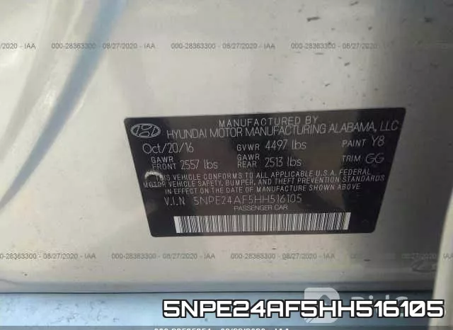 5NPE24AF5HH516105 фото 10