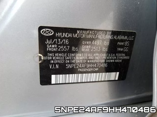 5NPE24AF9HH470486 фото 2