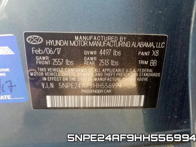 5NPE24AF9HH556994 фото 2