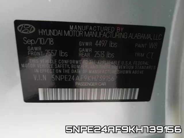 5NPE24AF9KH739156 фото 2