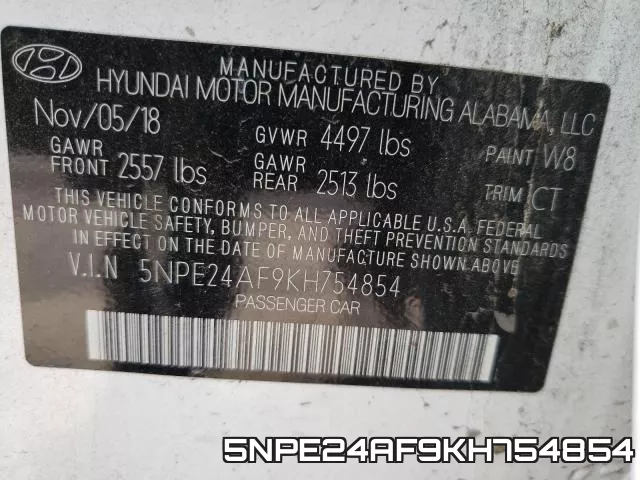 5NPE24AF9KH754854 фото 2