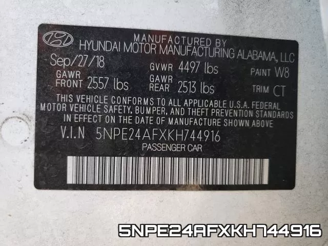 5NPE24AFXKH744916 фото 2