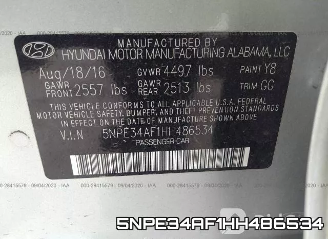 5NPE34AF1HH486534 фото 10
